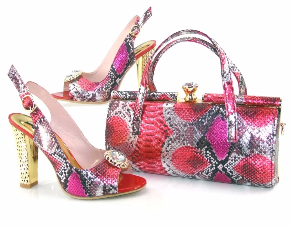 

Red New Coming African Sandals Italian Shoes and Bags To Match Shoes with Bag Set Italian Matching Shoes and Bags Sets!AS1-6