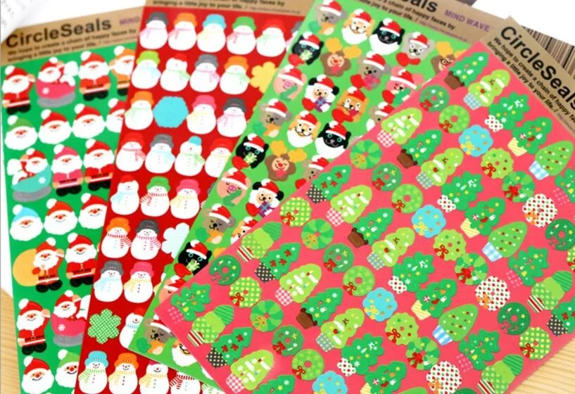 8 шт./лот kawaii Merry xmas наклейки Счастливого Рождества PET наклейки Санта Клаус подарок Канцтовары Школьные принадлежности 6116
