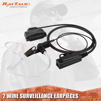 

Two Way Radio Acoustic Tube Earpiece with Large PTT/Mic for Surveillance, Security, Public Safety, etc