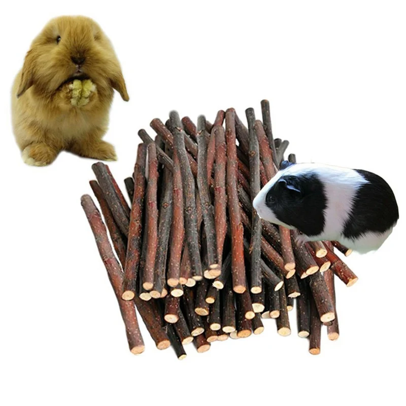 1Packs Chew Stick Natural Apple Tree Branch Toy For Pet Parrots Rabbits