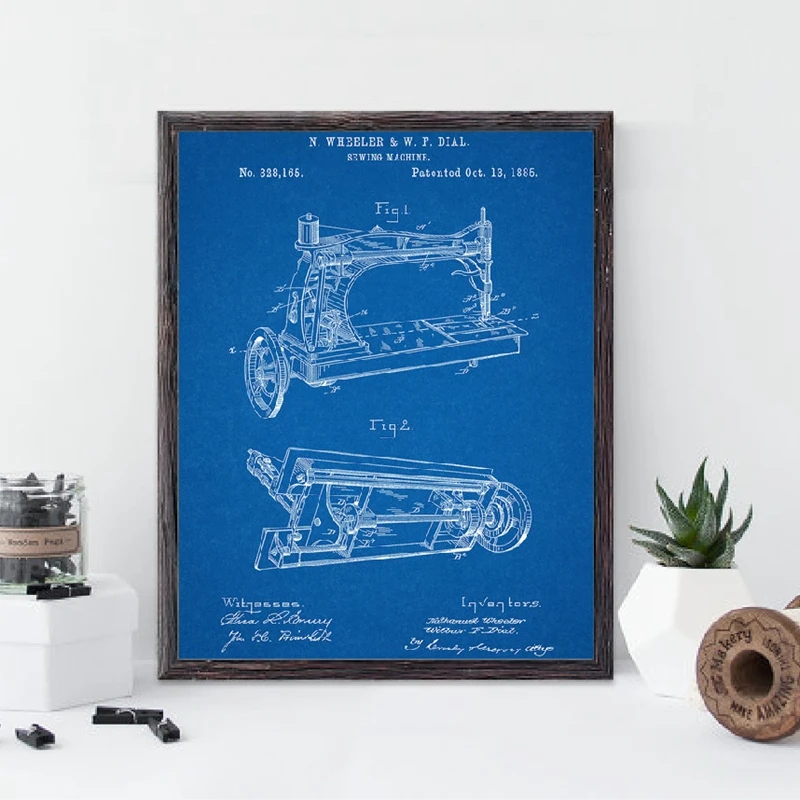 Sewing Machine Wall Art Painting