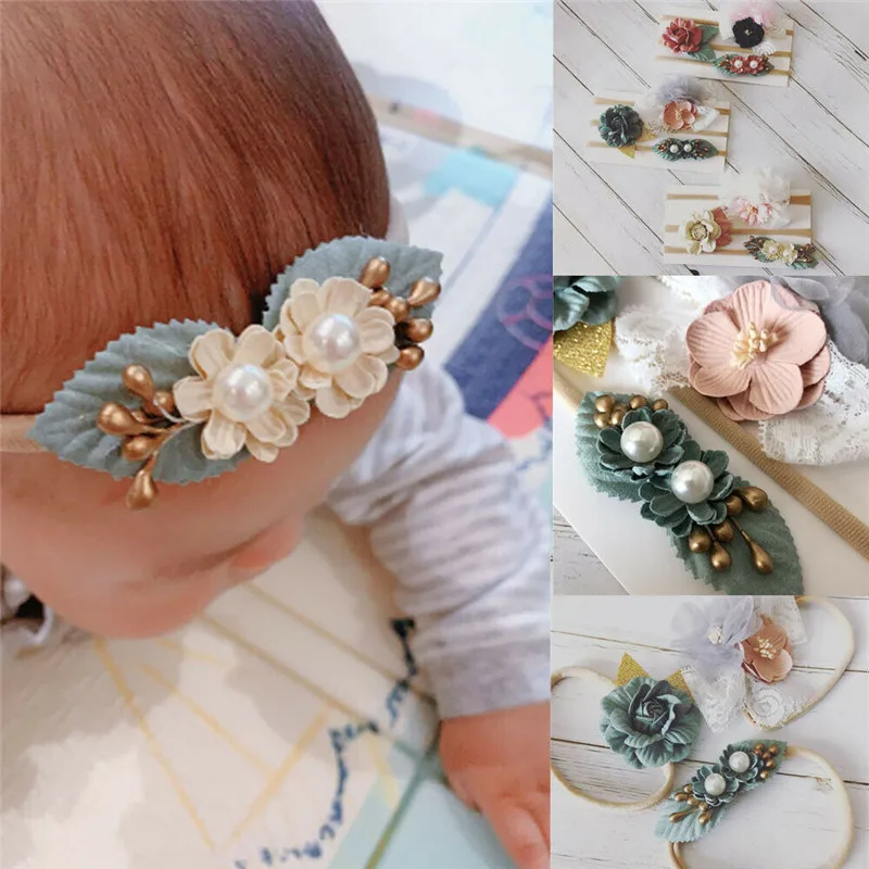

Fashion Cute Kids Girls Newborn Baby Toddler Flower Headband Hair Band Accessories Headwear
