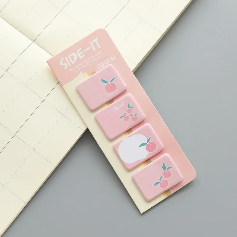 DUGUO милые канцелярские наклейки-указатели Корея креативные маленькие свежие наклейки post-it N times kawaii поставки милые памятки - Цвет: Розовый