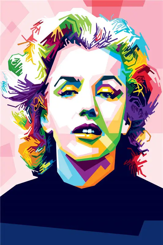 New style marilyn monroe Poster Custom Satin Poster Print Cloth Fabric