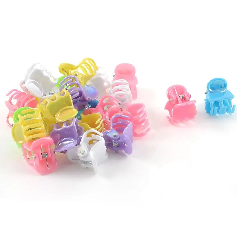 

24 Pcs Fashion Assorted Color Plastic Mini Hair Clip Claw for Ladies