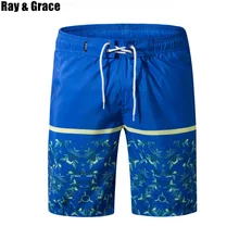 RAY GRACE мужские пляжные шорты быстросохнущие шорты-бермуды мужские плавки для серфинга и доски с эластичной талией спортивные брюки пляжная одежда