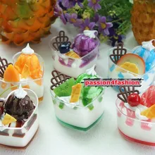 Упаковка из 10 супермоделирование Icecream десерт Patisserie милый 6x4 см модель фото-игрушка украшение случайный узор