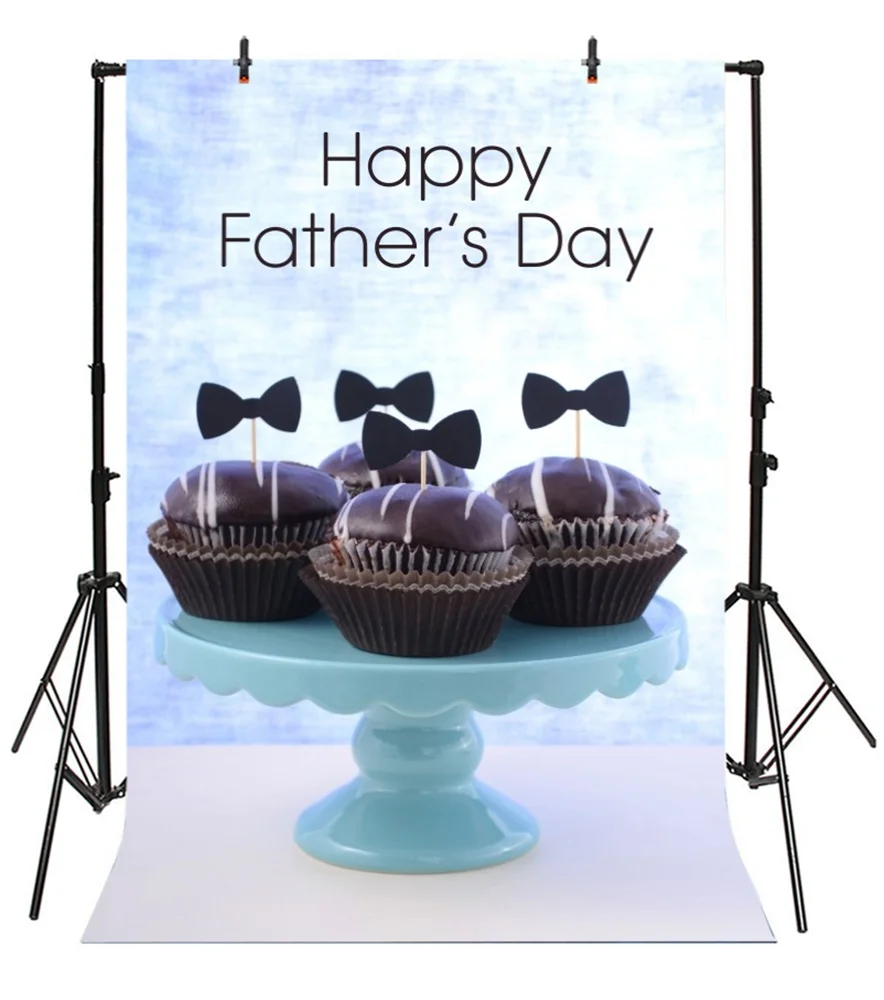 Laeacco тарелка торт Father's Day сцены фотография Фоны индивидуальные фотографические
