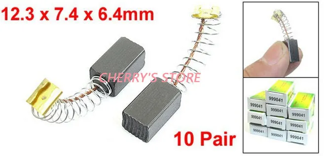 

10 Pair Power Tool Motor 999041 Carbon Brushes 31/64" x 9/32" x 1/4" for Hitachi