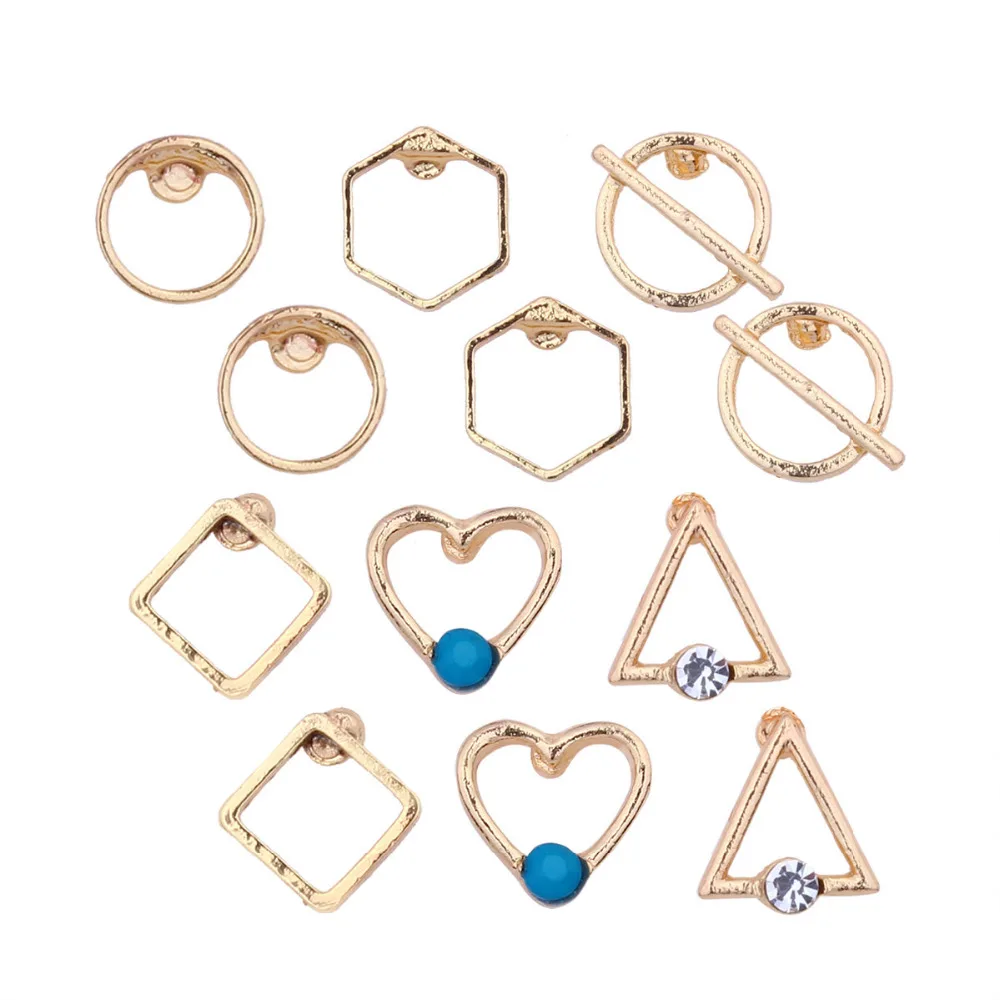 

New Arrival Fashionable Geometric Double Irregular Shape Earring For Women Jewelry Stud Earring for women Jewelry Delicate Gift