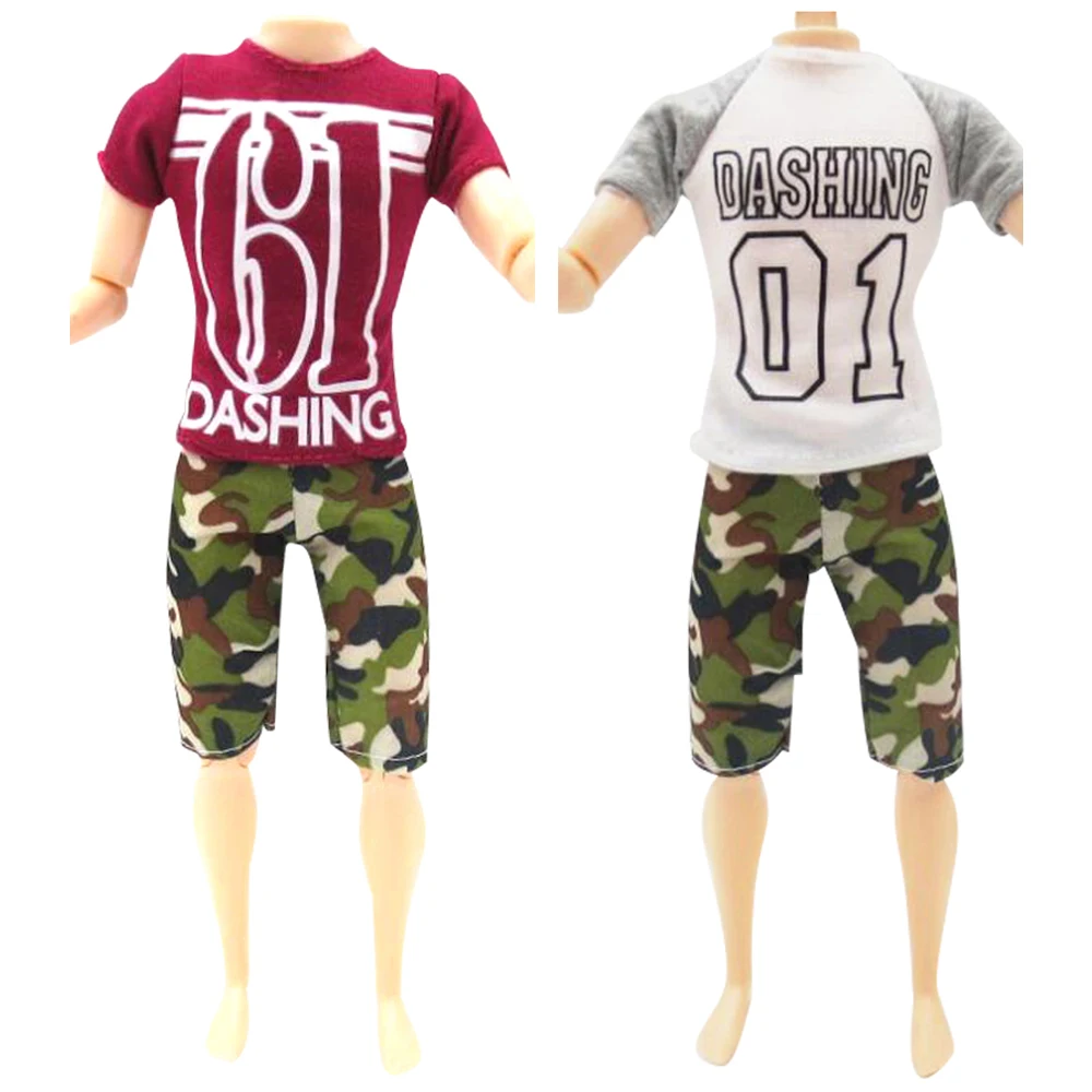 Nk 2 Pz/Set Prince Ken Doll Clothes Fashion Suit Cool Outfit Per Barbie Boy Ken Doll I Migliori Regali Di Compleanno Per Bambini Regalo