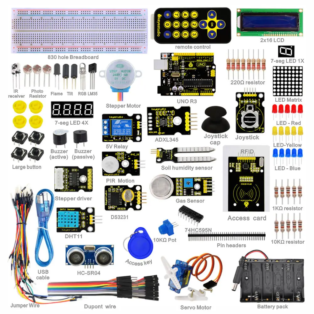 New Packing Keyestudio Super Starter kit Learning Kit UNO R3 for arduino Starter kit with 32