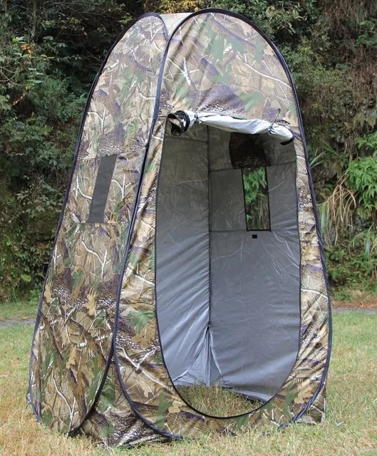 Cheap 8PCS/Lot Portable Privacy Shower Toilet Camping Pop Up Tent Camouflage/UV function outdoor dressing tent/photography tent
