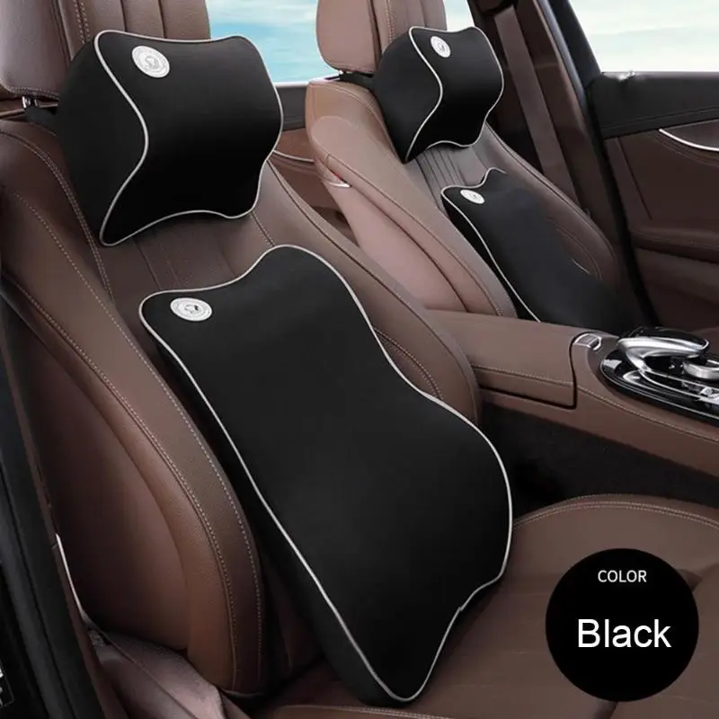 3D подушка для автомобильного сиденья с эффектом памяти подголовник подушка для отдыха шеи Подушка для поддержки сиденья поясничная подушка для спинки кресла аксессуары для салона автомобиля