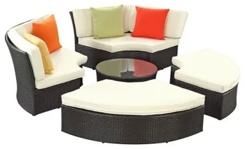

Best Selling 6 Piece Outdoor Rattan Furniture Patio Daybed Set