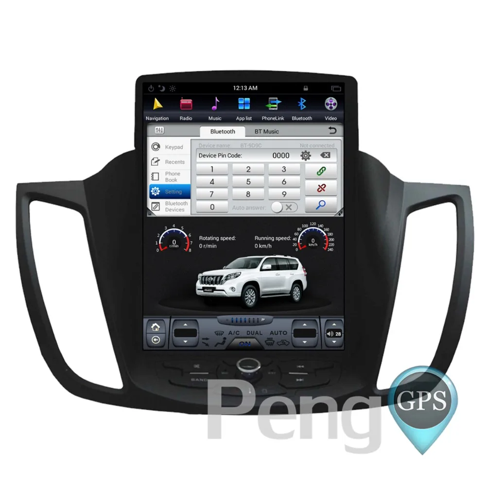 Android 7,1 Автомагнитола для Ford Kuga 2013 gps-навигация, dvd-плеер Tesla вертикальный ips экран 2G+ 64G головное устройство