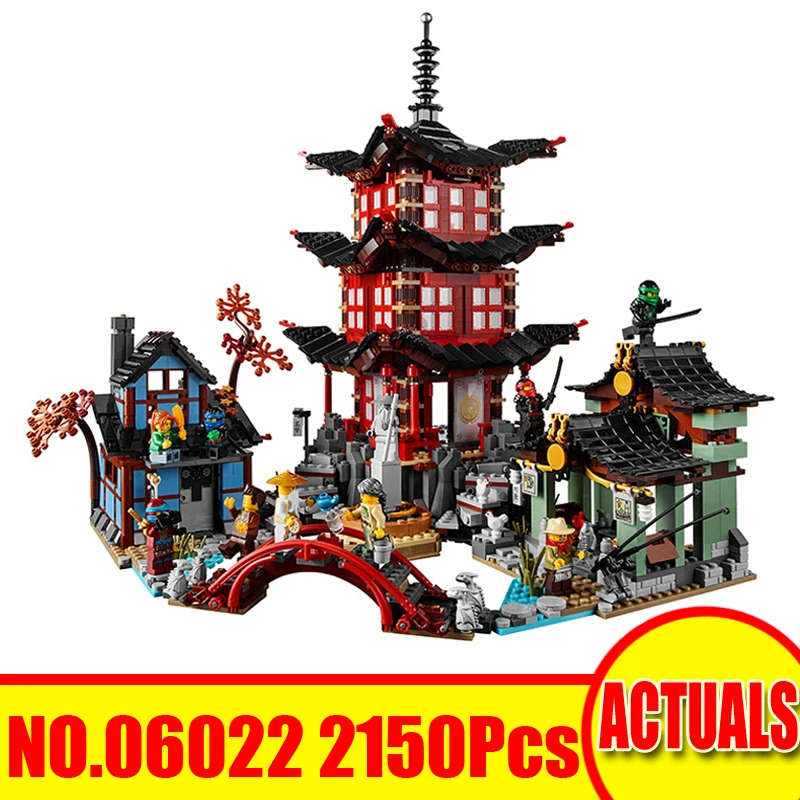 

Lepin 06022 2150Pcs Ninjagoed Figure Temple of Airjitzu Kai Jay Cole Compatible 70751 Building Blocks Bricks Set Toy Model Gift