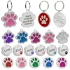 Buena Compra Etiqueta personalizada para perro, accesorios para Collar de Mascota, grabado de identificación de gato y cachorro, colgante de acero inoxidable con nombre de pata antipérdida ZJaQqoDw