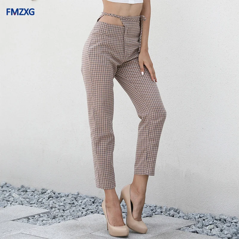 khaki plaid pants