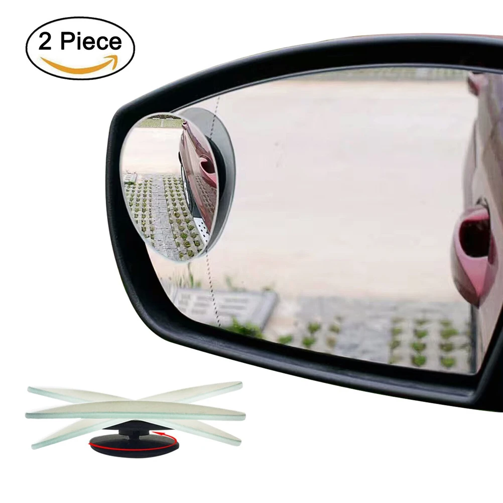 Пара яйцо Форма зеркала мертвой зоны выполненные 360 градусов Поворот+ делает это Adjustabe стекло высокой четкости выпуклый широкоугольный заднего вида Автомобильная липучка