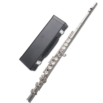 

Senmanro 16-hole C-plated nickel-plated silver flute instrument beginners examination plated closed-hole 2019