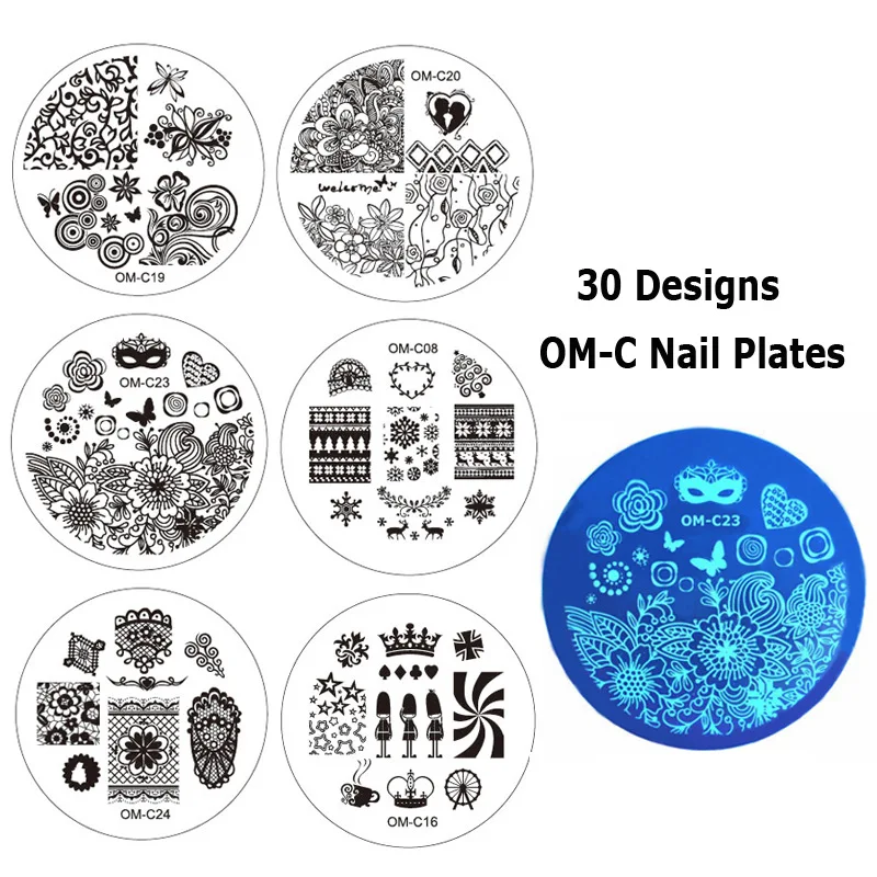 

HOT SALE Nail Art Metal Plate Image Stamping Plates DIY Manicure Printing Template Plate Tool 30 Styles For Choice