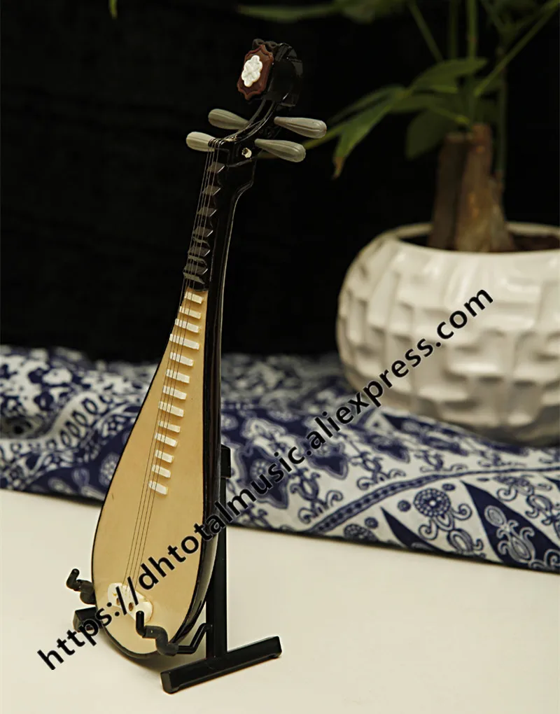 Миниатюрная модель Pipa Реплика с подставкой и чехол Mini lute мини музыкальный инструмент украшения китайские традиционные подарки