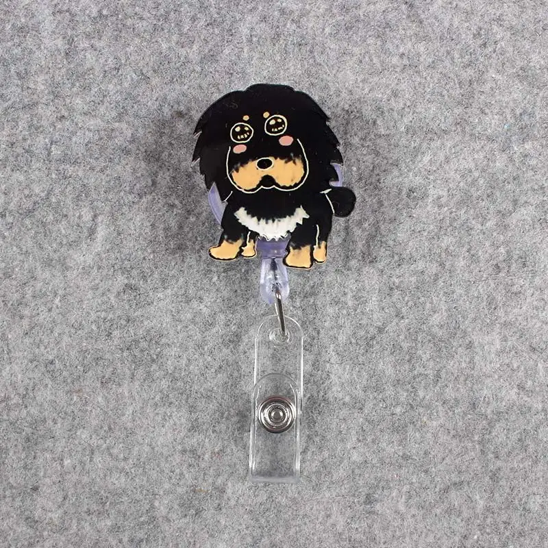15 Kind Style Cute Funny Dog Retractable Creative Badge Reel Students Nurse Exhibition Enfermera Name Card Chest PVC Card Holder