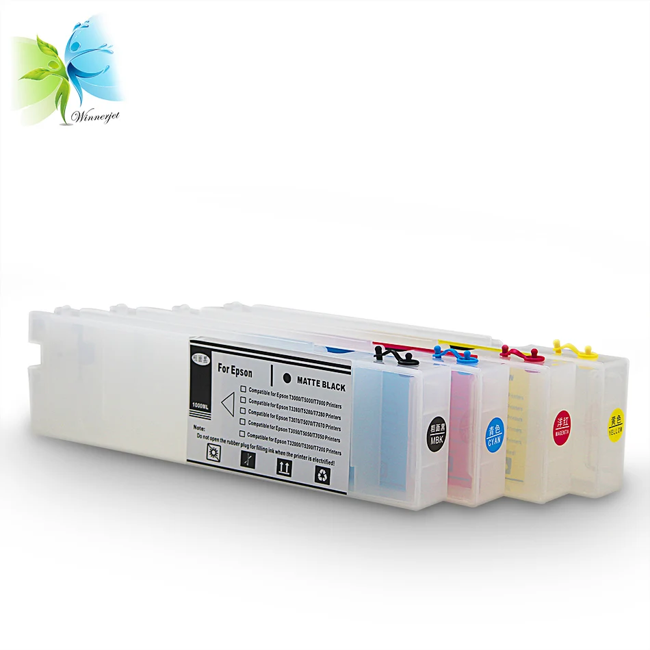 

1000ml ARC ink cartridge for epson surecolor sc-t5000 printer, empty refillable ink tank for epson t5000
