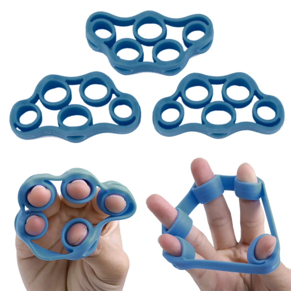 3pcs Finger Hand Gripper Forearm Wrist Training Stretcher Exercise Pull