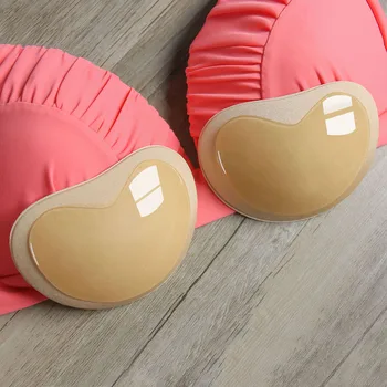 

RXRXCOCO Brand New Sexy Bikini Push Up Padded Swimsuit Bikini Small Bust Thick Breathable Sponge Bra Pad Invisible Paste Padding