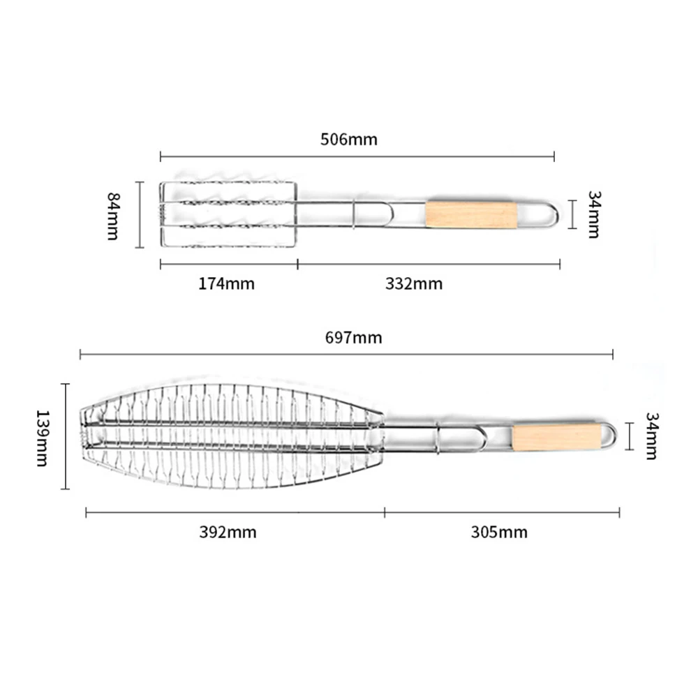 Решетка для гриля барбекю клип щипцы для гриля сетки Кемпинг папку гриль деревянной ручкой барбекю AccessoriesFor вечерние Пикник Пособия по кулинарии выпечки
