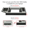 DeepFox SATA 3.0 2nd HDD Caddy 12.7mm for 2.5