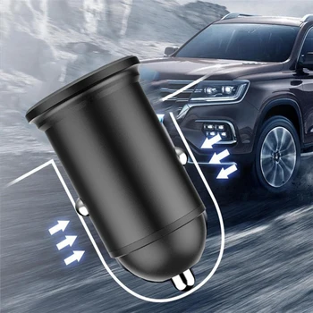 

Hot Selling Dual USB Car Charger Car Cigarette Lighter Charger 4.8 A Intelligent Fast Charging For Phone MP3 DVR Accessories