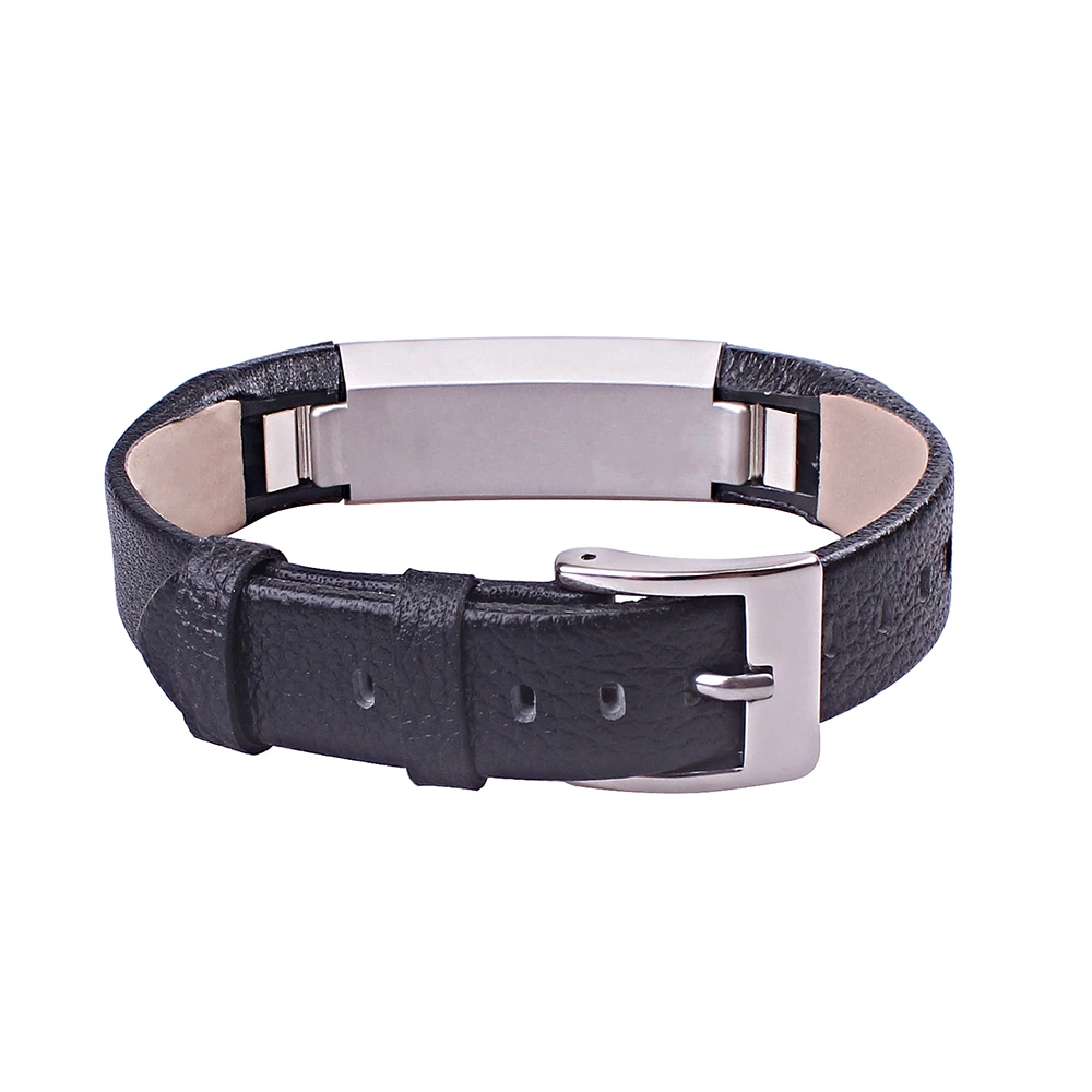 Leather Wristband Adjustable Replacement Accessories Strap with Buckle For Fitbit Alta (HR) Band (1)