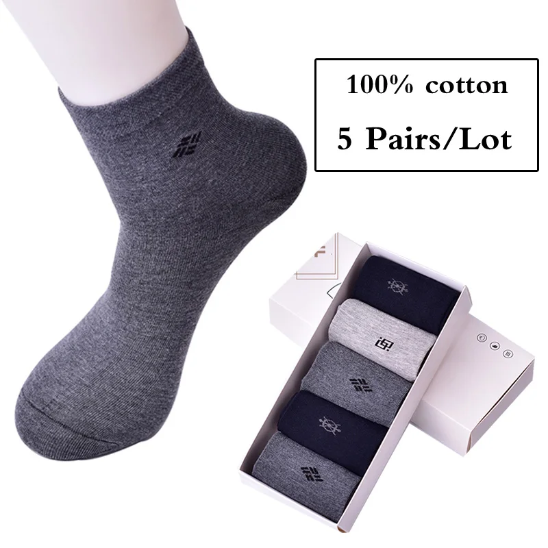 

5 Pairs/Lot Casual Business men socks pure color cotton calcetines hombre wedding socks Classical skarpety for men gift