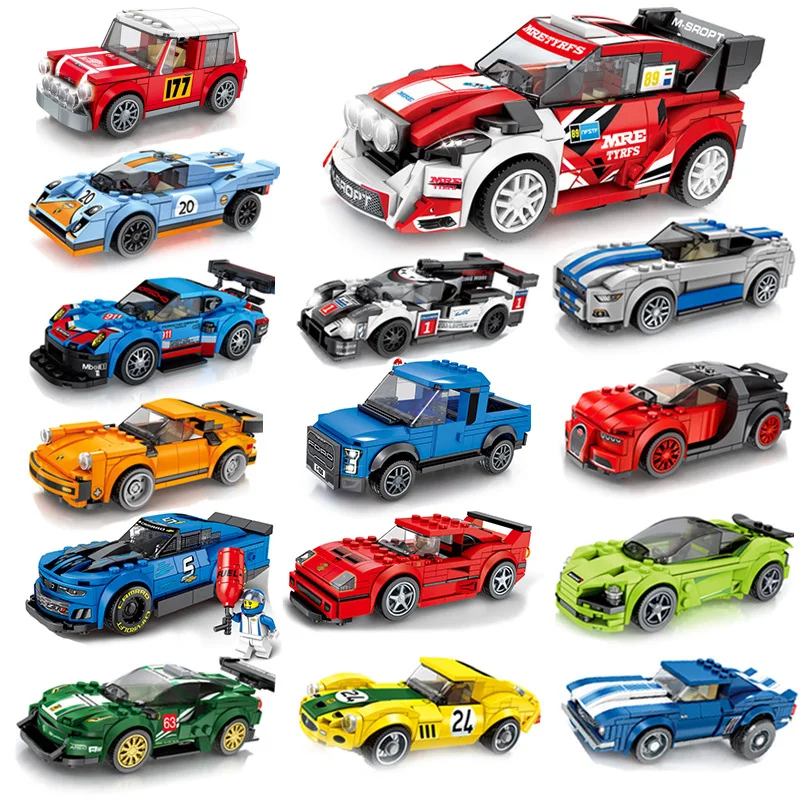

2019 New Road race Speed Champions Sports car Model Super Racers Figures Building Blocks Toys For Children Boy Birthday Gifts