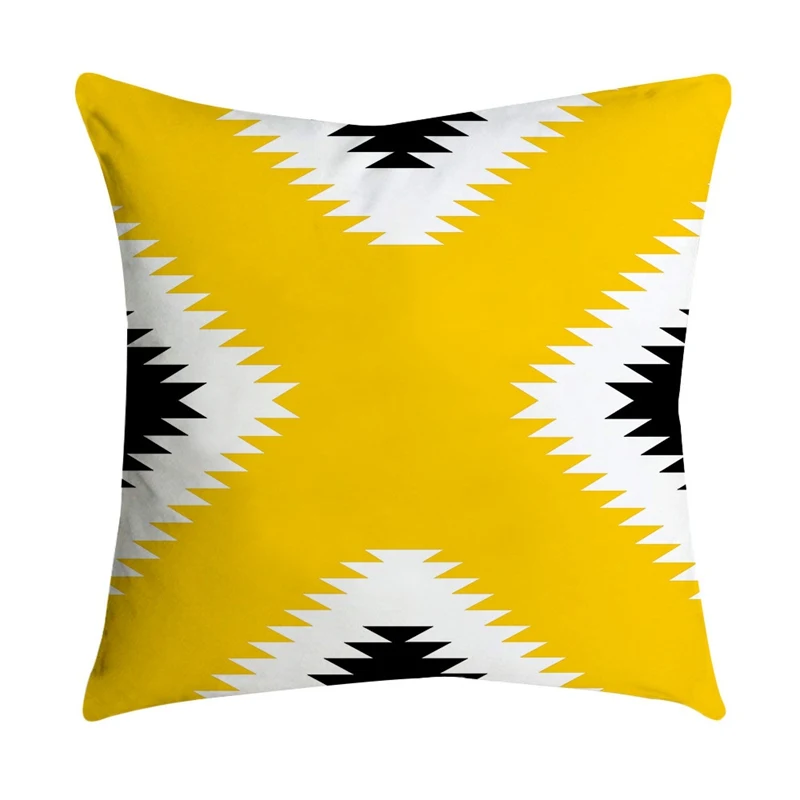 45x45 см желтый полосатый чехол для подушки с геометрическим рисунком, наволочка с принтом, чехол для подушки, текстиль для спальни, офиса, отеля - Цвет: I