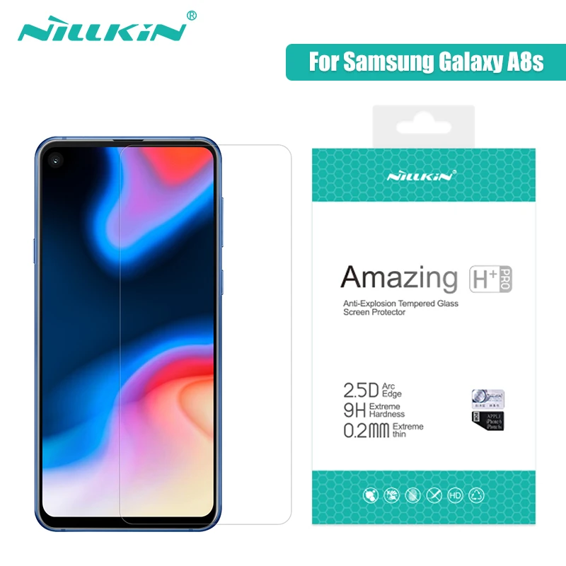 

For Samsung Galaxy A8s glass Screen Protector 6.4 inch NILLKIN Amazing H/H+PRO 9H Tempered Glass Protector for Galaxy A8S Glass
