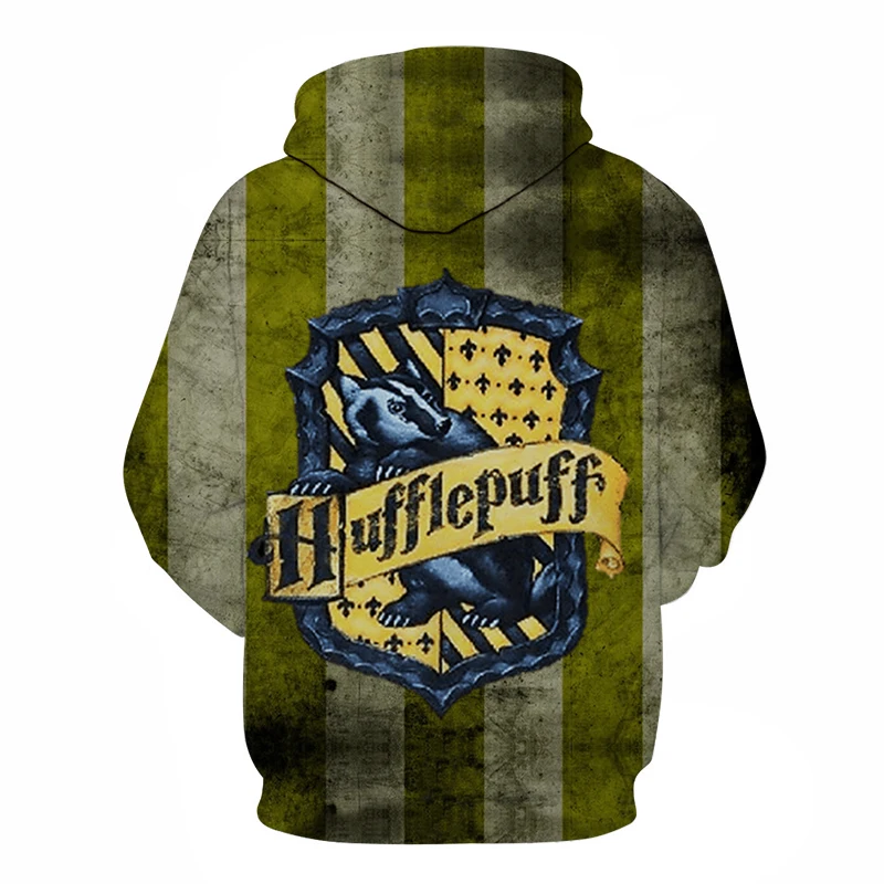 الفيلم Hufflepuff 3D المطبوعة رجل البلوز البلوز كنزة قطيفة عارضة أزياء الرجال هوديي الشارع الشهير البلوز ZOOTOP الدب