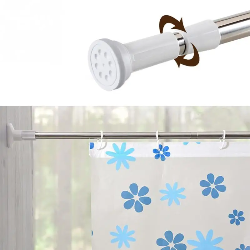 

Professional Adjustable Curtain Rod Shower Curtain Rods Household Voile Pole Rail Extendable Bathroom Accessories #735