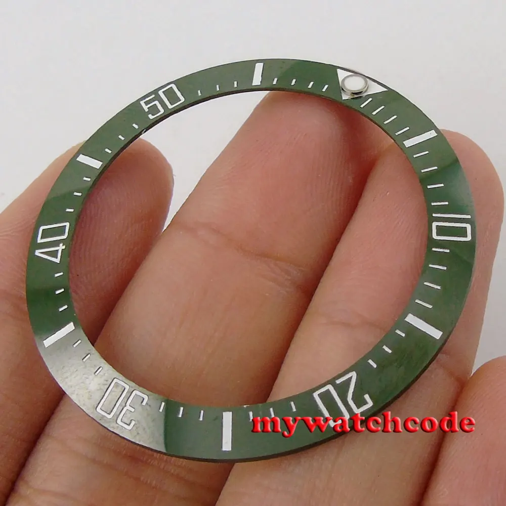 

39.8mm ceramic green olive bezel insert for 43mm parnis mens watch B8