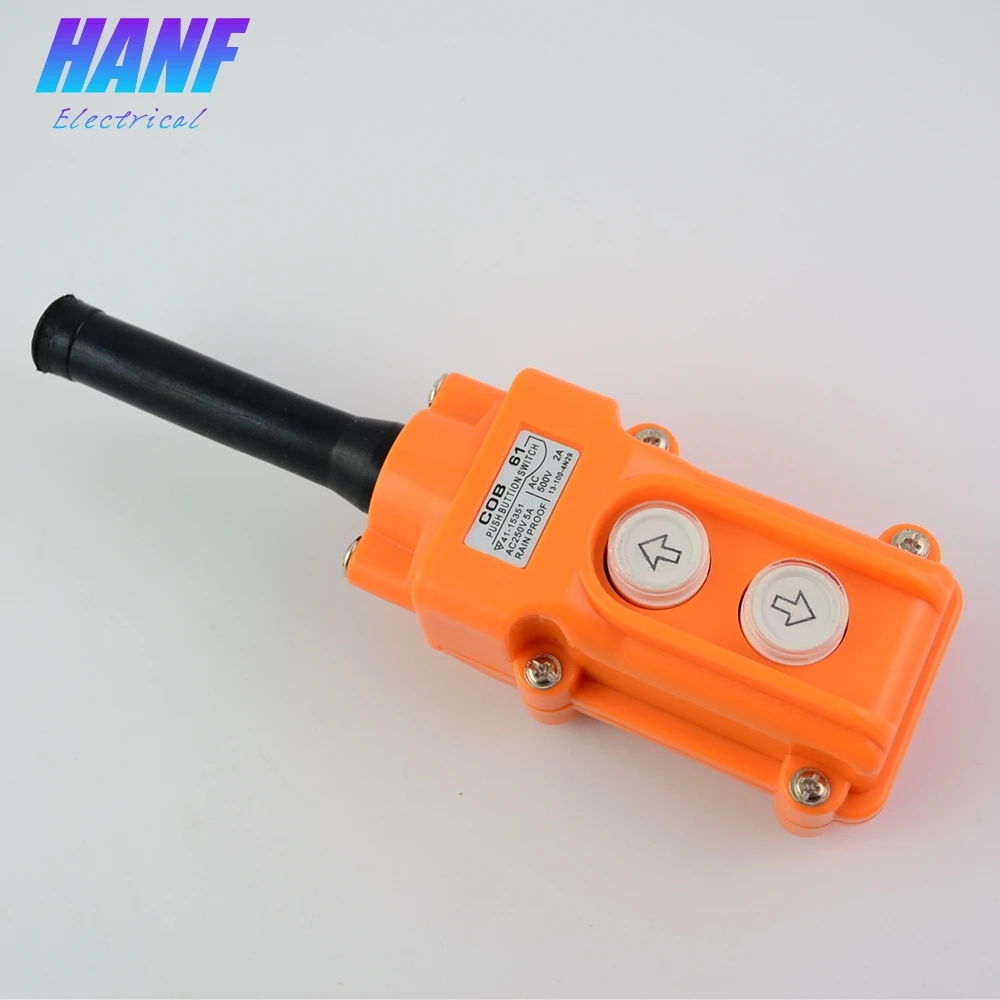 

1pcs Hoist Crane Pendant Push button Switch Up/Down Station Heavy Duty Rainproof