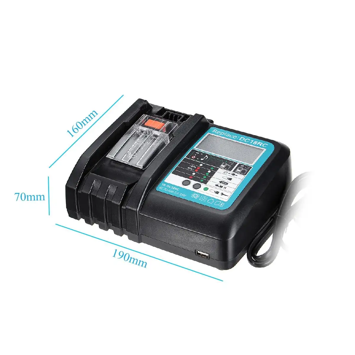  DC18RC cargador de batería de iones de litio rápido BL1830 BL1840 BL1850 para batería Makita