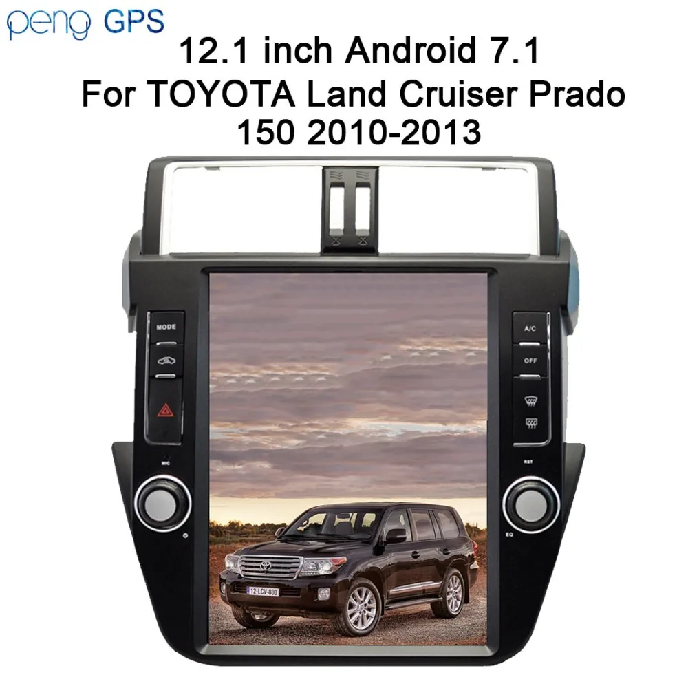 Tesla style 2 din Android 7,1 Автомобильная Радио Стерео gps навигация для TOYOTA Land Cruiser Prado 150 2010-2013 без DVD плеера головное устройство