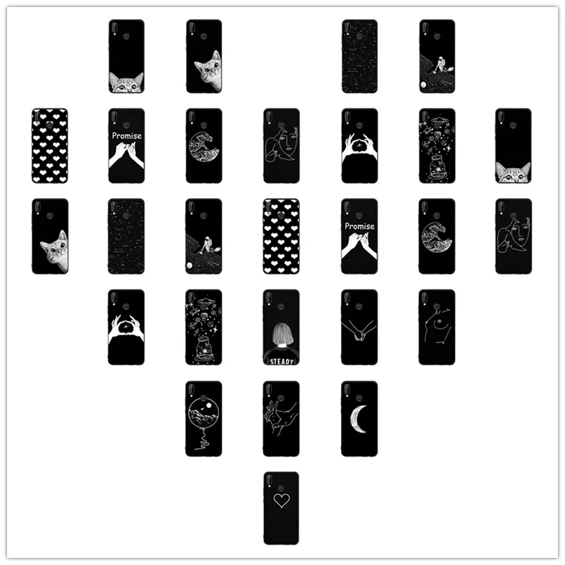 

Cute Painted Pattern For Huawei P10 Lite Case Soft TPU Case For Huawei P smart p8lite 2017 p9lite mini p10 lite Cover Back Capa
