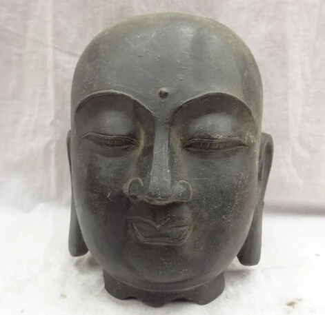 JP S0114 9 &quotКитайский Бронзовый Храм Тан Сенг Монах SanZang Kshitigarbha Голова Статуи Будды |