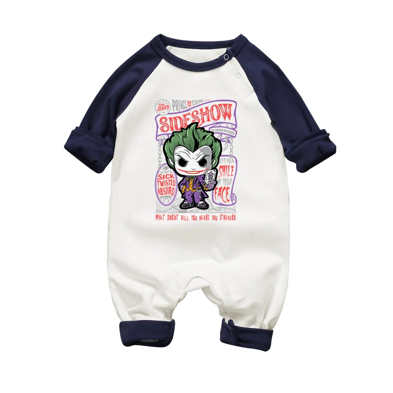 Newborn Baby Autumn Winter Jumpsuits Pajamas Batman The Joker Cartoon