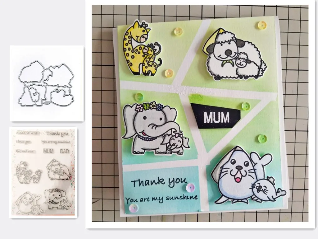 

Elegant Animal Die Stamp Sets Stamp and Dies 2019 for Card Making Scrapbooking Album Embossing Paper Craft Stamp Sets with Dies