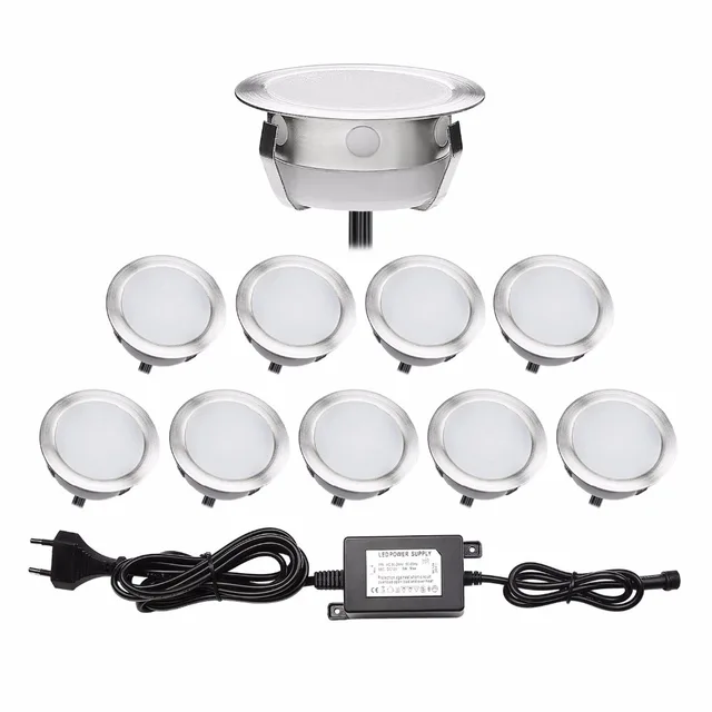 Ground Outdoor Indoor Recessed Light Housing Borders LED Hallway Lighting Classic Silver Studio Floor Lamp 10pcs/set B112-10